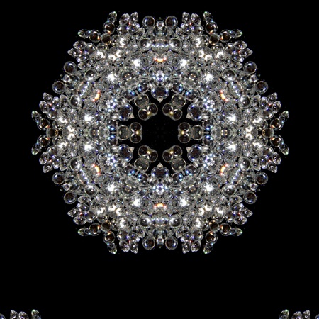 Illustration of a background of diamonds on a black backgroundの写真素材