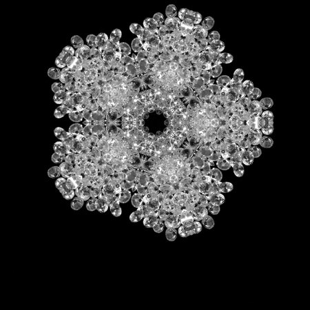 Illustration of a background of diamonds on a black background