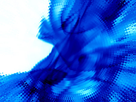 3d illustration of an abstract image of blue flowers on a white background