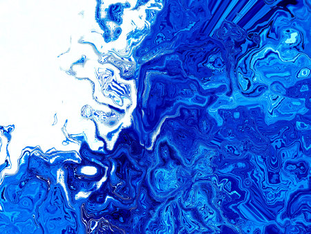 3d illustration of an abstract image of blue flowers on a white background
