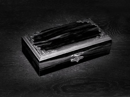 Box for jewelry made of precious wood handmadeの写真素材