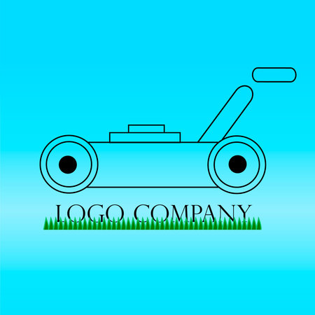 Lawn Mower logo companyのイラスト素材