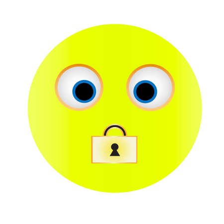 Emotion mouth to lockのイラスト素材