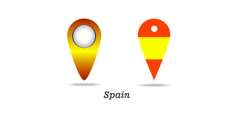 A gps point icon isolated on plain background.のイラスト素材
