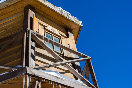 The Old building with blue sky background