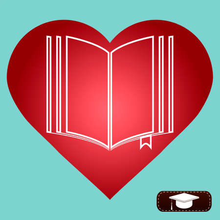 I Love Books - Book Icon Design. Education concept.のイラスト素材