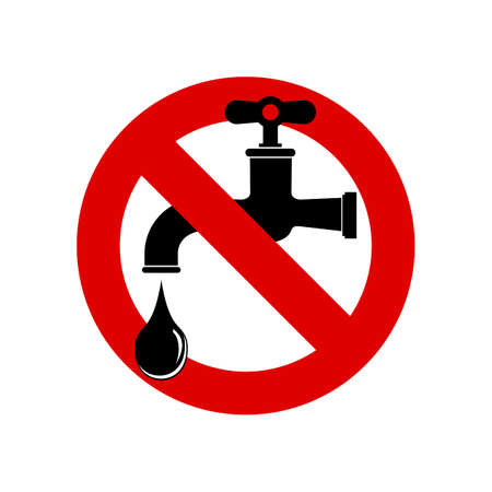 Save water sign, vector illustration. faucet icon.のイラスト素材
