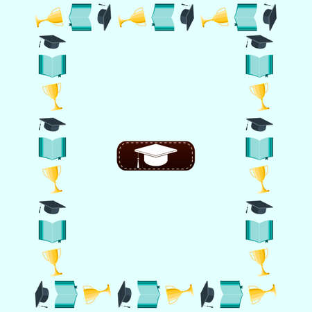 Seamless vector pattern. texture with trophy outline icon patternのイラスト素材