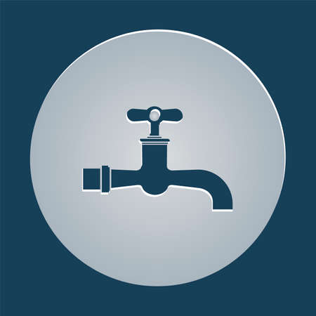 water tap on a white background with shadowのイラスト素材