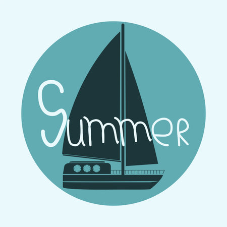 Summer - Unique Hand Written Lettering. Vector Illustration.