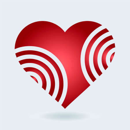 Abstract red heart - vector illustrationのイラスト素材