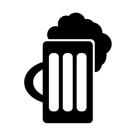 mug of beer with foam headのイラスト素材