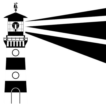 Vector lighthouse flat icon illustration.のイラスト素材