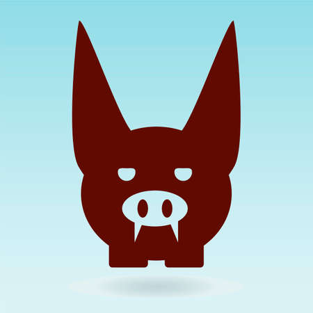 pig gremlin, pink pig headのイラスト素材