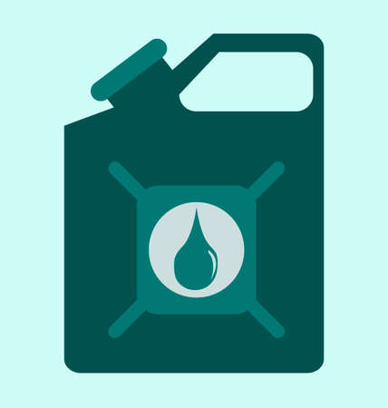 Green canister vector icon, diesel tankのイラスト素材