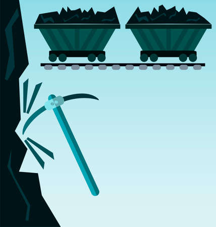 Wagon loaded with coal iconのイラスト素材