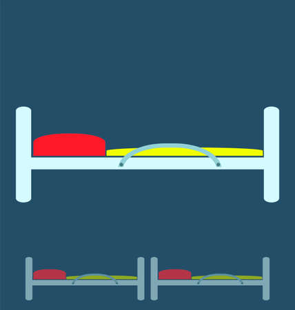 Illustration of hospital bed, Medical concept.のイラスト素材