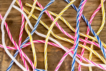 holiday candles on the woodenの写真素材