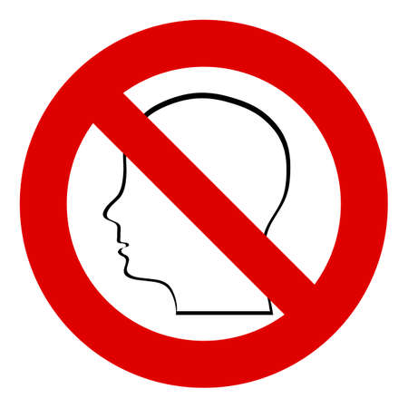 men head with sign stopのイラスト素材