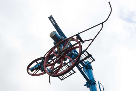 Metal structures with wheelの写真素材