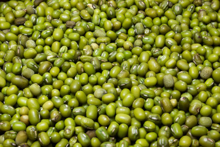Green mung beans as background