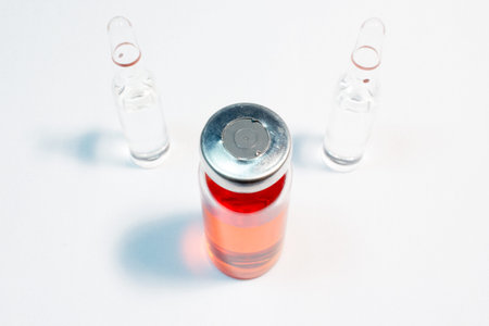 Medical ampoule on a white background