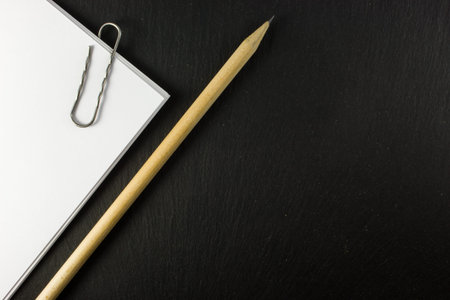 A blank sheet of paper and a pencil on the table