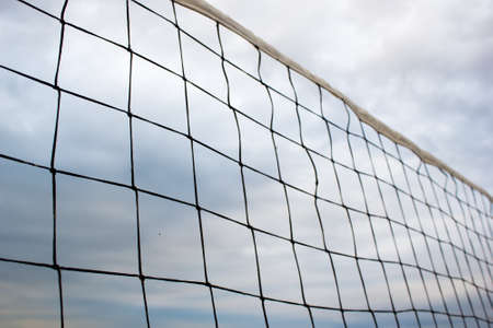 Volleyball net in the skyの写真素材