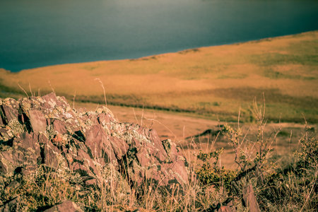 Rocks and stones in mountain valley