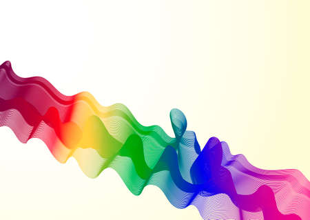 Abstract background with multicolored waves.のイラスト素材