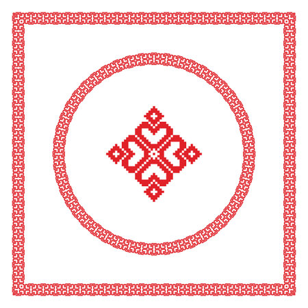 Festive Scandinavian ornament. Christmas pattern with bright pattern.