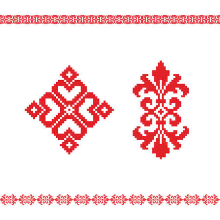 Set of snowflakes for embroidery clothes. のイラスト素材
