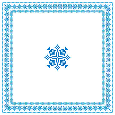 Festive Scandinavian ornament. Christmas pattern with bright pattern.のイラスト素材