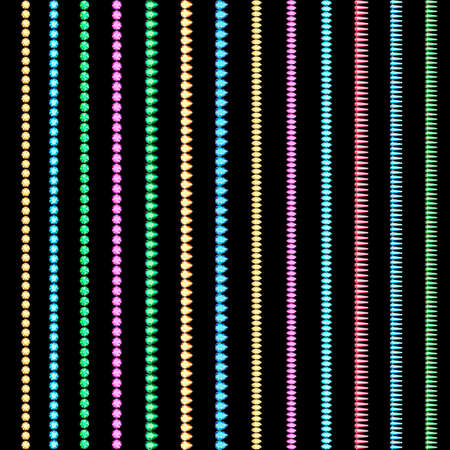 Stylish wallpaper with fashion accessories. Chains with precious stones of various cuts.のイラスト素材