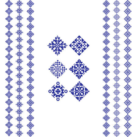 Festive Scandinavian ornament. Bright textiles for fashionable winter clothes. Christmas seamless knitted pattern.のイラスト素材