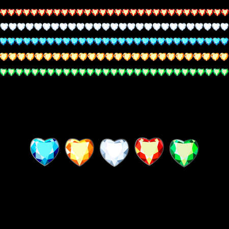 Stylish wallpaper with fashion accessories. Chains with precious stones of various cuts.のイラスト素材