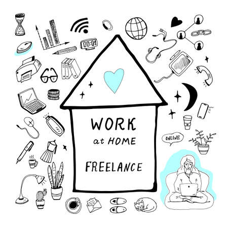 Working tools element on whiteのイラスト素材