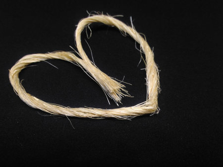 heart twine rope black background saint valentine