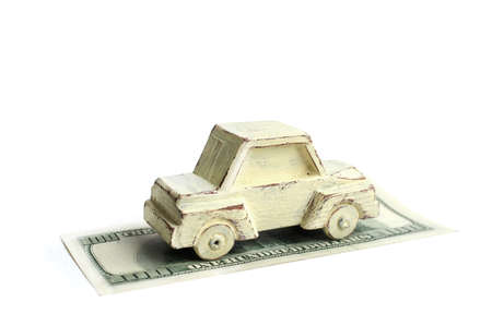 car dollar loan isolate white backgroundの写真素材