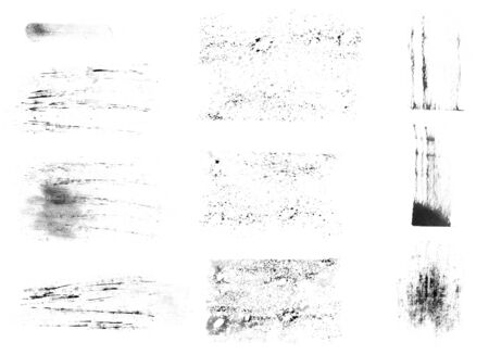 Various brush strokes. Templates for the designer in black on a white background. Of the workpiece, the elements of creativity, a freehand drawingの写真素材