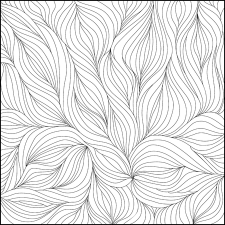 pattern for coloring with decorative leavesの写真素材