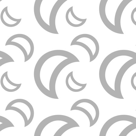 pattern moon simple shapes gray background wrapping paperのイラスト素材