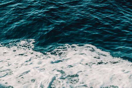 Mockup of the sea with a lot of foamの写真素材