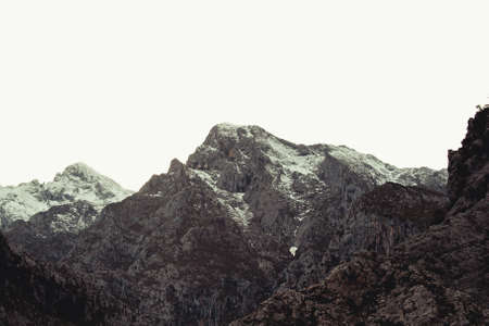 The tallest peak of the mountain range in Asturiasの写真素材