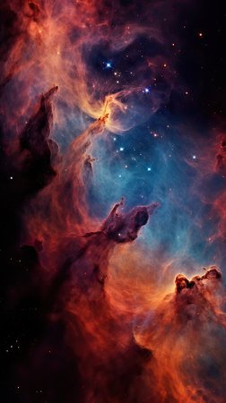 Colorful wallpaper nebula background.の素材
