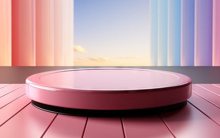 kids product display, Perfect place for your products demonstrating. Minimal pastel sceneの素材