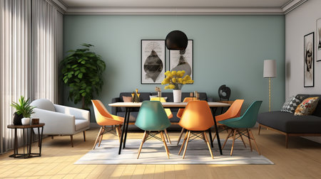 modern with neutral color living room, cozy atmosphere, stylishの素材