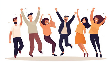 Colleagues work together. Business concept minimal illustration.Teamwork in the officeの素材