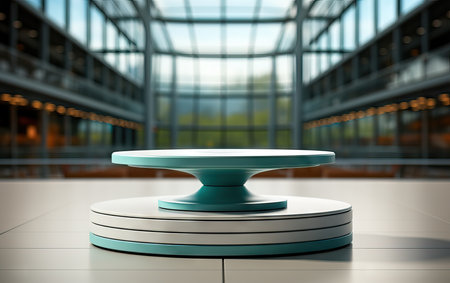 Beautiful empty podium scene for product presentation, Perfect platform for showing your products.の素材