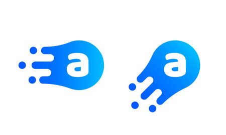 Letter A logo template of abstract liquid bubble shape for modern company. Vector creative Z logo in...